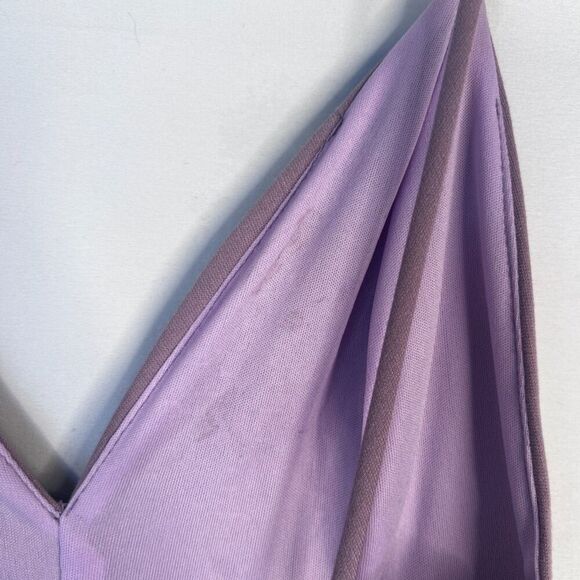 Windsor Violet Triangle Bodice High Low Layered Swirl Skirt Dress Size Small - Picture 12 of 12